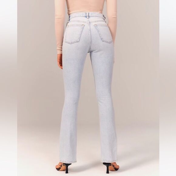 Abercrombie & Fitch The Skinny High Rise Jeans – Front Slit, Light Wash, Sz 29 - Picture 2 of 7